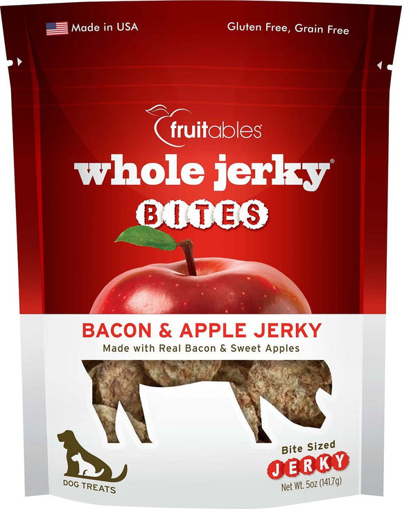 Fruitables Whole Jerky Bites Bacon & Apple Dog Treats