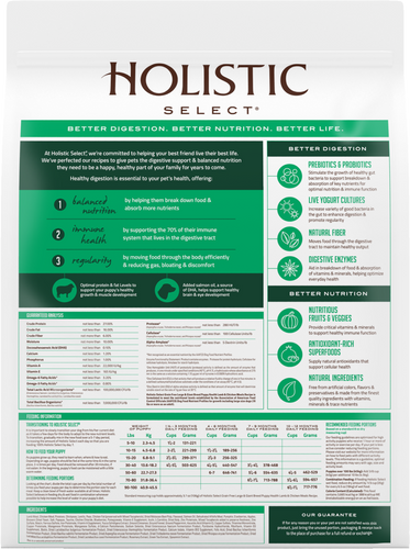 Holistic Select Grain Free Large Breed Puppy Lamb Dry Dog Food