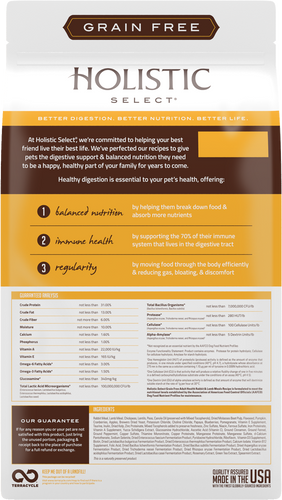 Holistic Select Grain Free Rabbit & Lamb Meal Dry Dog Food