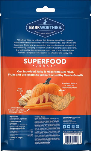 Barkworthies Chicken with Pumpkin, Sweet Potato & Carrot Superfood Jerky Dog Treats