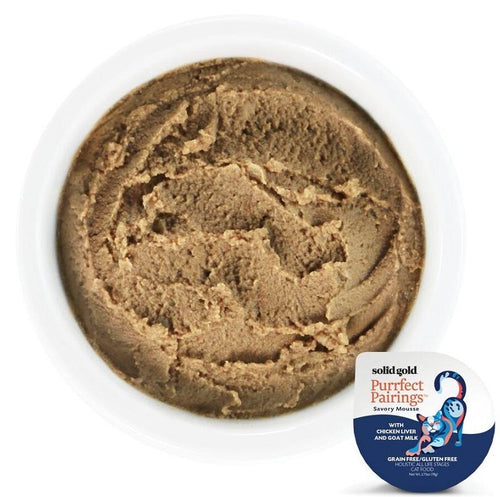 Solid Gold Grain Free Purrfect Pairings Chicken Liver & Goat Milk Savory Mousse Cat Food Tray