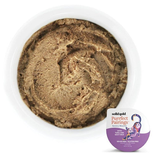 Solid Gold Grain Free Purrfect Pairings Tuna & Goat Milk Savory Mousse Cat Food Tray