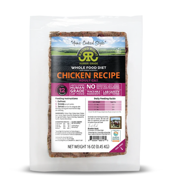Raised Right Original Chicken Adult Cat Recipe