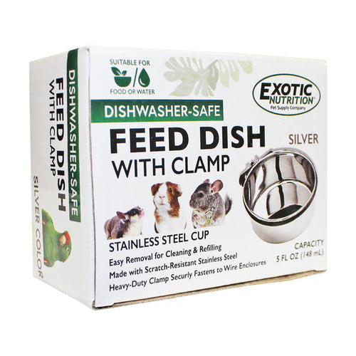 Exotic Nutrition Stainless Steel Feed Dish