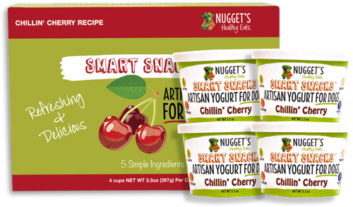 Nugget's Healthy Eats Frozen Smart Snacks Artisan Yogurt Chillin’ Cherry for Dogs
