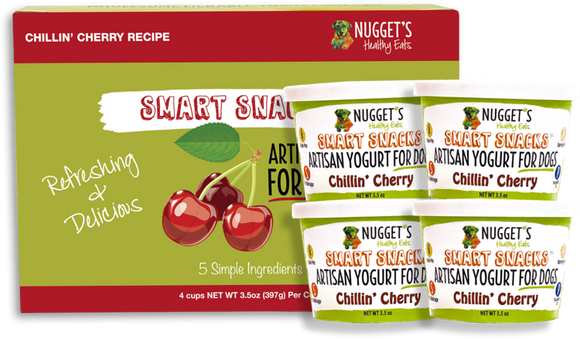 Nugget's Healthy Eats Frozen Smart Snacks Artisan Yogurt Chillin’ Cherry for Dogs