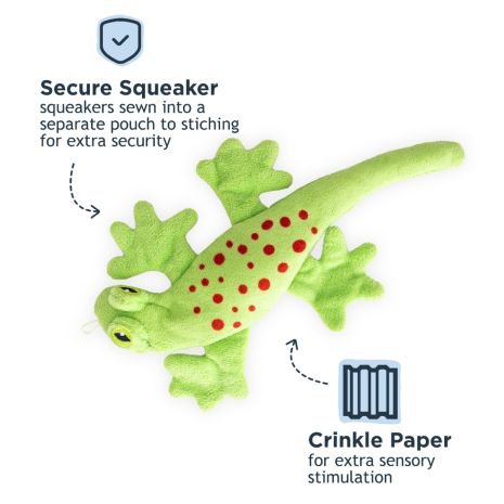 Tall Tails Stuffless Lizard Squeaker Dog Toy